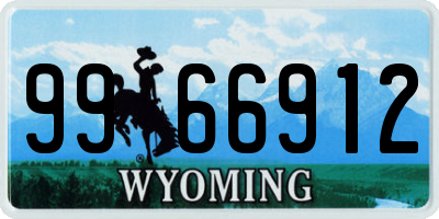 WY license plate 9966912