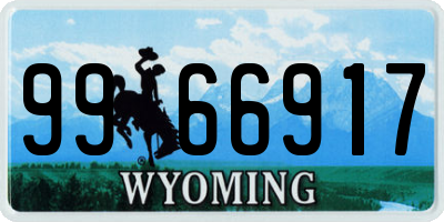 WY license plate 9966917