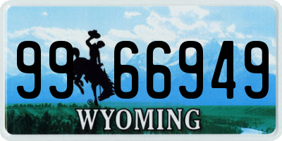WY license plate 9966949