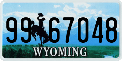 WY license plate 9967048