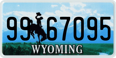 WY license plate 9967095