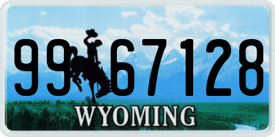 WY license plate 9967128