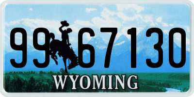 WY license plate 9967130