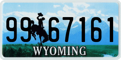 WY license plate 9967161