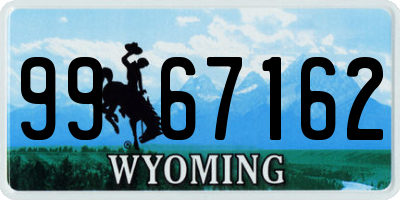 WY license plate 9967162