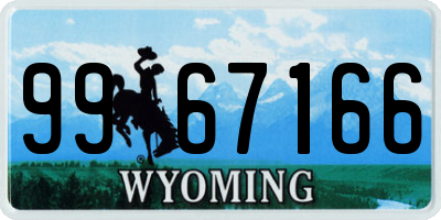 WY license plate 9967166