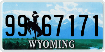 WY license plate 9967171