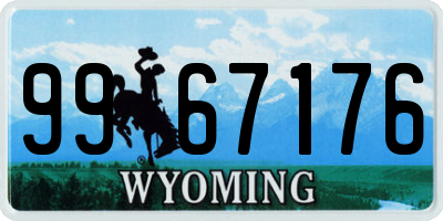 WY license plate 9967176