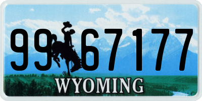 WY license plate 9967177