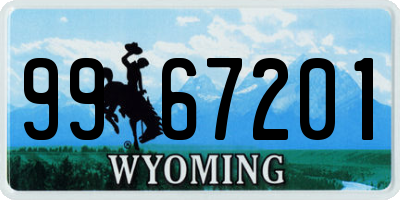 WY license plate 9967201
