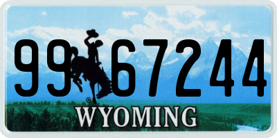 WY license plate 9967244