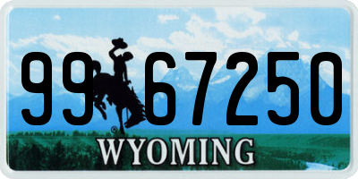 WY license plate 9967250