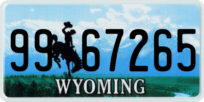 WY license plate 9967265