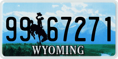 WY license plate 9967271