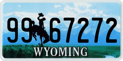 WY license plate 9967272