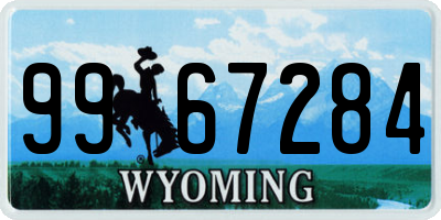 WY license plate 9967284