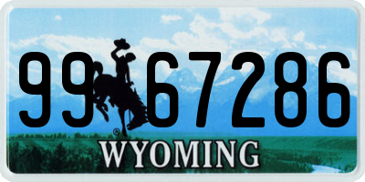 WY license plate 9967286
