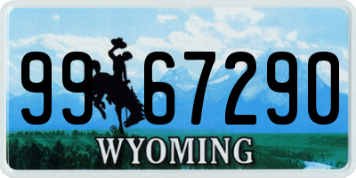 WY license plate 9967290