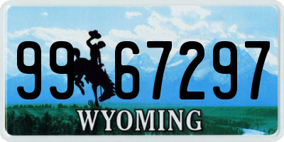 WY license plate 9967297