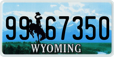 WY license plate 9967350