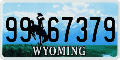 WY license plate 9967379