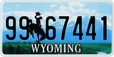 WY license plate 9967441