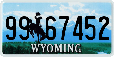 WY license plate 9967452