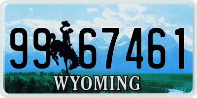 WY license plate 9967461