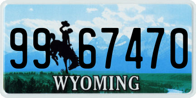 WY license plate 9967470