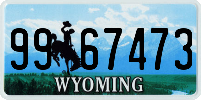 WY license plate 9967473