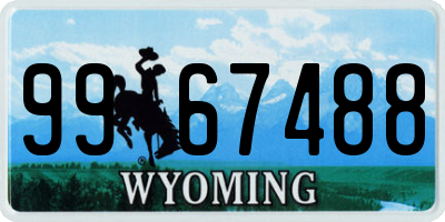 WY license plate 9967488
