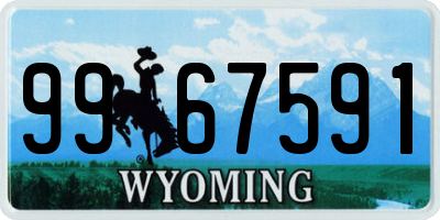 WY license plate 9967591