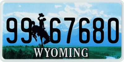 WY license plate 9967680