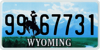 WY license plate 9967731