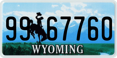 WY license plate 9967760
