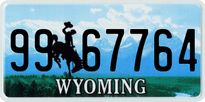 WY license plate 9967764