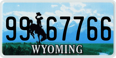 WY license plate 9967766