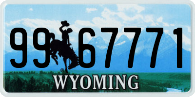 WY license plate 9967771