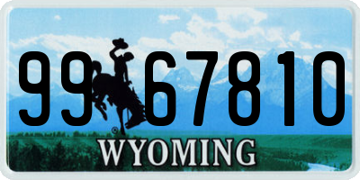 WY license plate 9967810