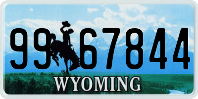 WY license plate 9967844