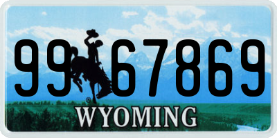 WY license plate 9967869