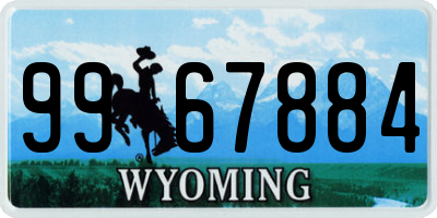 WY license plate 9967884