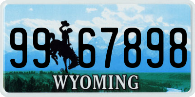 WY license plate 9967898