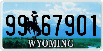 WY license plate 9967901