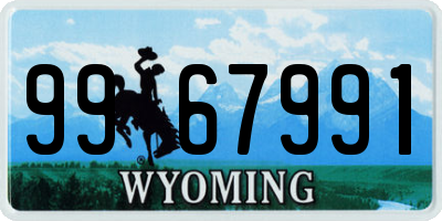 WY license plate 9967991
