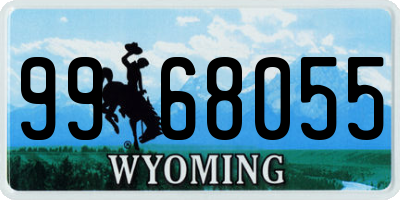 WY license plate 9968055