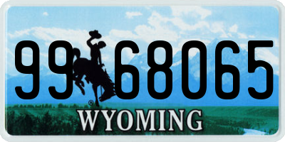 WY license plate 9968065
