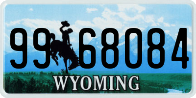 WY license plate 9968084