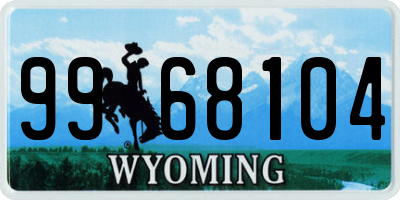 WY license plate 9968104