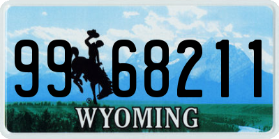 WY license plate 9968211